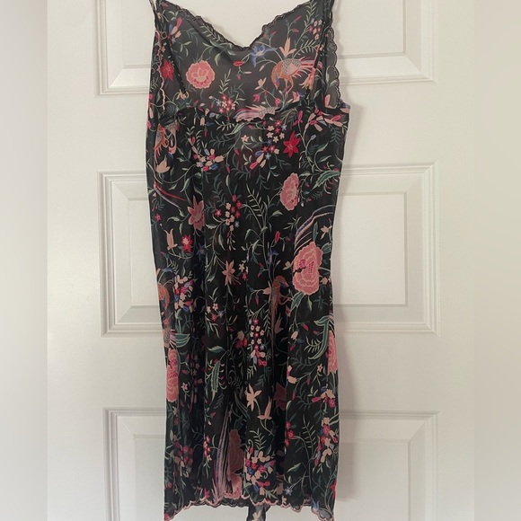 Natori + Neiman Marcus Vintage slip and robe, peacocks and flowers, one size - Picture 8 of 11